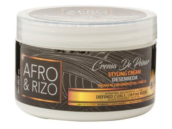 Afro y Rizo styling cream for curly hair